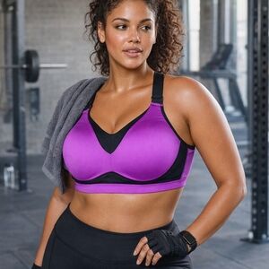 LIVI Active Lane Bryant 42C High-Impact Underwire Sports Bra Wicking